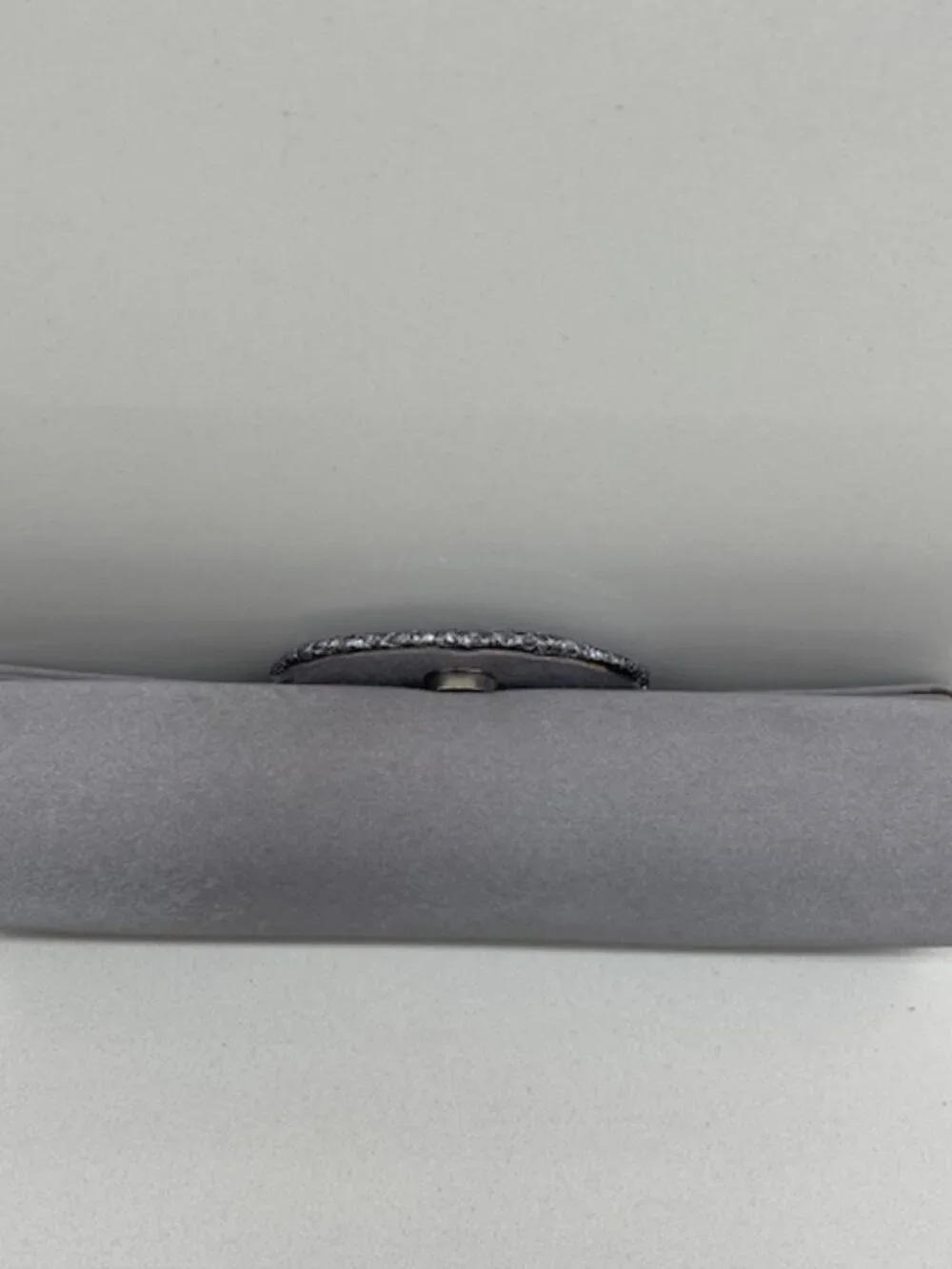 Silver/Grey Satin Evening Clutch/Bag